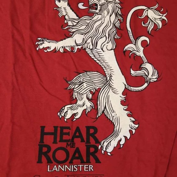 Game of Thrones Hear Me Roar Lannister T-Shirt NEW - Picture 1 of 4